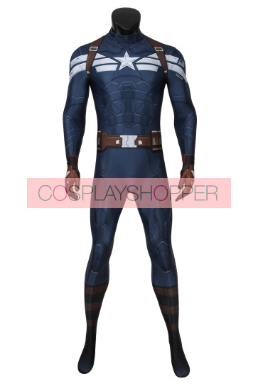 Captain America: The Winter Soldier Steve Rogers Captain America Jumpsuit Cosplay Costume
