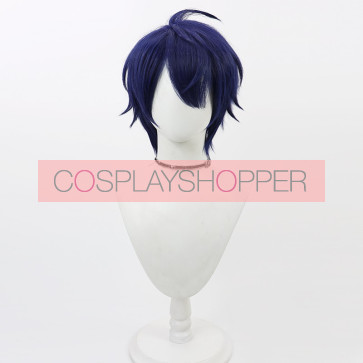Blue 35cm Virtual YouTuber Harusaki Air Cosplay Wig