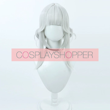 Silver 45cm Goddess of Victory: Nikke Blanc Cosplay Wig