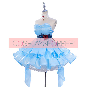 Neon Genesis Evangelion Asuka Langley Soryu Blue Dress Cosplay Costume