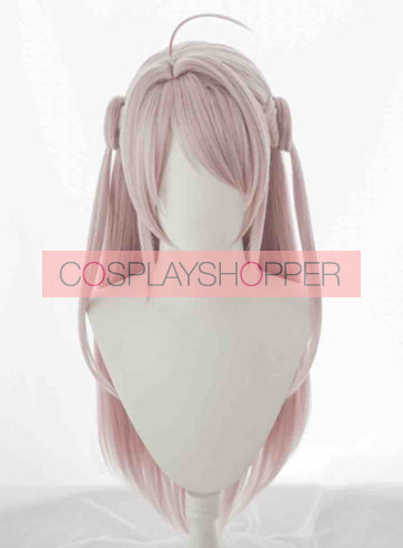 Pink 80cm Love Live!  Zhong Lanzhu Cosplay Wig