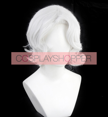 White 35cm Helltaker Zdrada Cosplay Wig