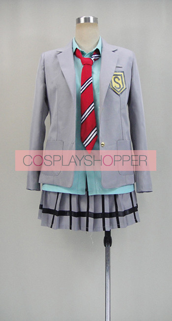 Your Lie in April Kaori Miyazono Girl's School Uniform Cosplay Costume