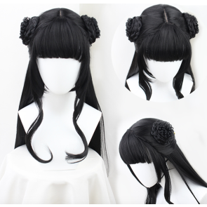 Black 80cm Mo Dao Zu Shi Jiang Yanli Cosplay Wig