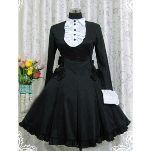 Black Long Sleeves Ruffle Classic Lolita Dress