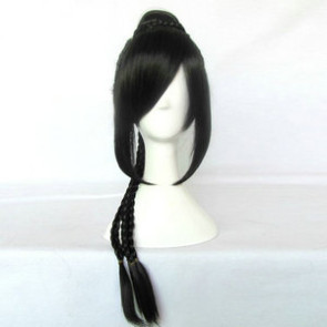 Black 75cm Final Fantasy 10 FF 10  Lulu Nylon Cosplay Wig