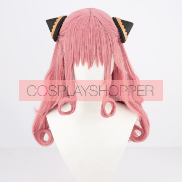 Pink 55cm Spy × Family Anya Forger Cosplay Perücke