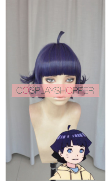 Purple 30cm Boruto Himawari Uzumaki Cosplay Perücke