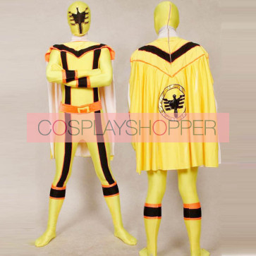 Yellow Power Rangers Mystic Uniform Spandex Zentai Kostüm