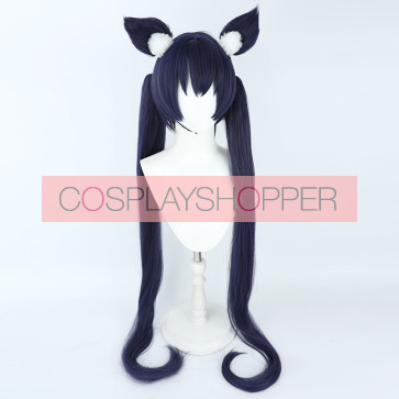 Blue 130cm Blue Archive Kuromi Serika Cosplay Perücke