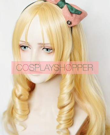 Gold 80cm Eromanga Sensei Elf Yamada Cosplay Perücke