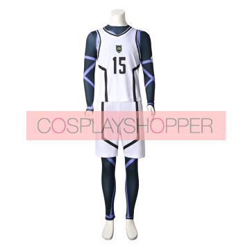 Blue Lock Yoichi Isagi Team White Cosplay Kostüm