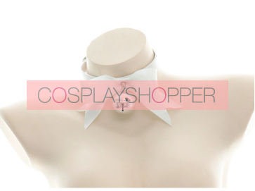 Süßer weißer Glocken-PU-Leder-Choker