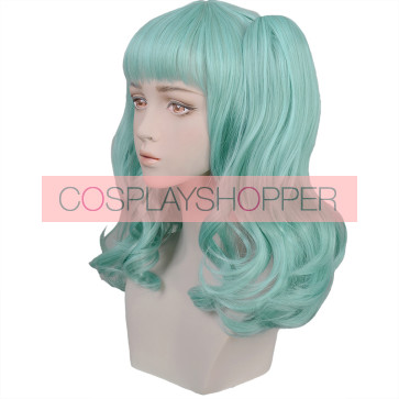 Green 40cm Magia Record: Puella Magi Madoka Magica Side Story Sana Futaba Cosplay Perücke