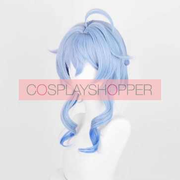 Blue 40cm Genshin Impact Ganyu Twilight Blossom Cosplay Perücke