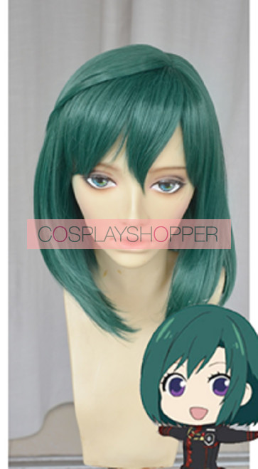 Green 35cm D.Gray-Man Lenalee Lee Cosplay Perücke