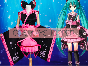 Vocaloid Hatsune Miku Sakura Kimono Cosplay Kostüm
