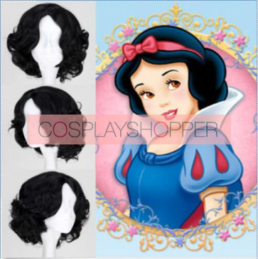 Black 30cm Princess Snow White Cosplay Perücke