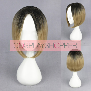 35cm Haikyuu!!! Kenma Kozume Cosplay Perücke - Black Fading into Blonde