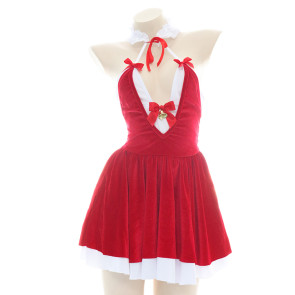 Sexy rote Maid-Rückenfrei-Dessous