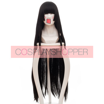 Black 100cm Hakumei to Mikochi Mikochi Perruque de cosplay