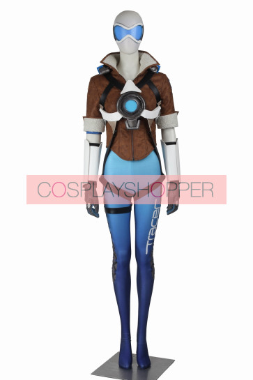 Overwatch Tracer Lena Oxton Blue Version Cosplay Costume