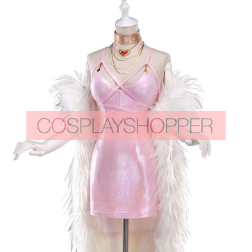 League of Legends LOL K/DA Ahri Pink Dress Cosplay Costume