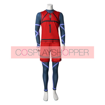 Blue Lock Rin Itoshi Team Red Costume de cosplay