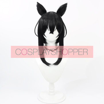 Black 40cm Reincarnated as a Sword Fran Perruque de cosplay