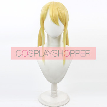 Yellow 50cm Fairy Tail Lucy Heartfilia Perruque de cosplay
