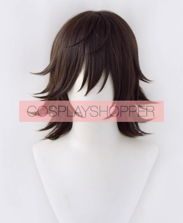 Brown 35cm Futo Detective Shotaro Hidari Perruque de cosplay