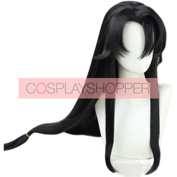 Black 120cm Genshin Impact Sasayuri Perruque de cosplay
