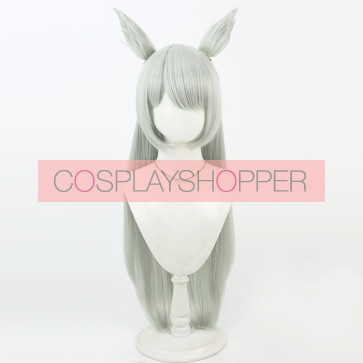 Silver 80cm Uma Musume Pretty Derby Oguri Cap Perruque de cosplay