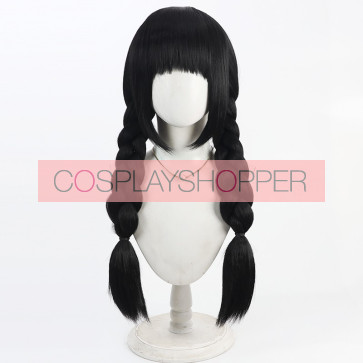 Black 60cm Identity V Miss Pomegranate Plate Cosplay Wig