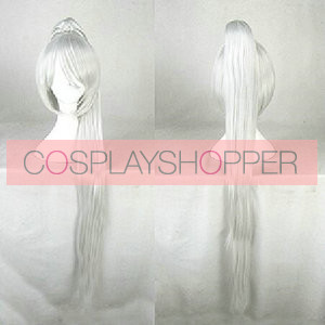 Silver 120cm Riddle Story of Devil Mahiru Banba/Shinya Banba Perruque de cosplay