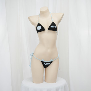 Ensemble Bikini Chat Poisson Noir Sexy