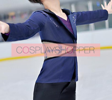  ユーリ!!! on ICE 勝生勇利 フリースケートブルー コスプレ衣装  