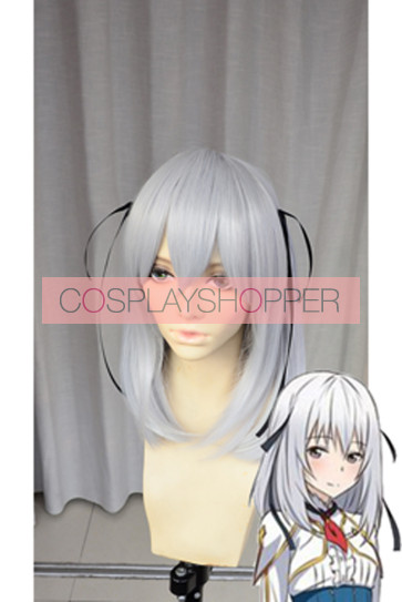 40cm グレー アニメ 最弱無敗の神装機竜 アイリ・アーカディア コスプレ ウィッグ