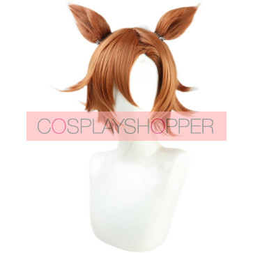 30cm ブラウン アニメ ウマ娘 プリティーダービー テイエムオペラオー コスプレ ウィッグ