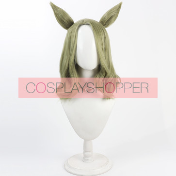 緑 35cm ウマ娘 プリティーダービー エアメサイア コスプレウィッグ