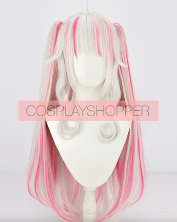 80cm  アニメ/バーチャルインフルエンサー バーチャルユーチューバー 夜見れな コスプレ ウィッグ