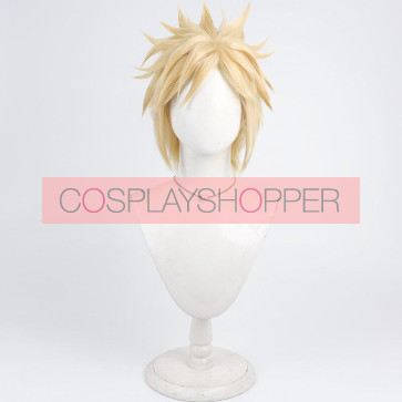 ゴールド 30cm ファイナルファンタジーVII リメイク クラウド・ストライフ コスプレウィッグ